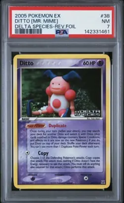 Ditto [Mr. Mime] Reverse Holo Pokemon Ex Delta Species 38/113 PSA 7 - Image 1