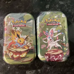X2 Prismatic Evolutions Mini Tin BRAND NEW SEALED POKEMON TCG Jolteon sylveon - Image 1