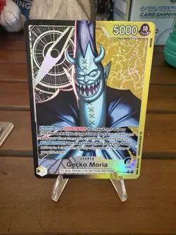 Gecko Moria (Leader Alt Art) OP14-080 The Azure Sea’s Seven - Image 1