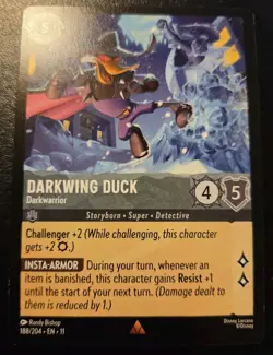 Darkwing Duck - Darkwarrior 188/204 Rare Winterspell Disney Lorcana TCG - Image 1