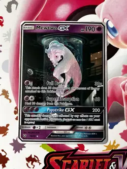 Pokemon Mewtwo GX 78/73 Shining Legends Shiny Holo Rare Full Art 190 HP GX Card - Image 1