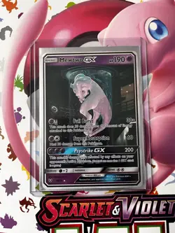 Pokemon Mewtwo GX 78/73 Shining Legends Shiny Holo Rare Full Art 190 HP GX Card - Image 2