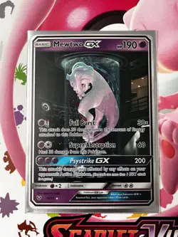 Pokemon Mewtwo GX 78/73 Shining Legends Shiny Holo Rare Full Art 190 HP GX Card - Image 3