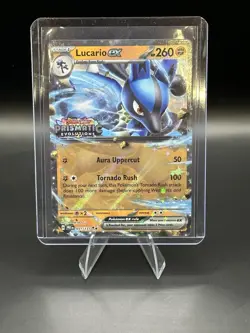 Pokemon Prismatic Evolutions TCG Holo Promo Stamped Card - Lucario EX (051/131) - Image 1