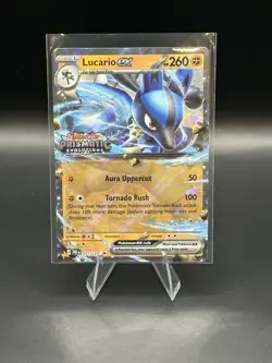 Pokemon Prismatic Evolutions TCG Holo Promo Stamped Card - Lucario EX (051/131) - Image 2