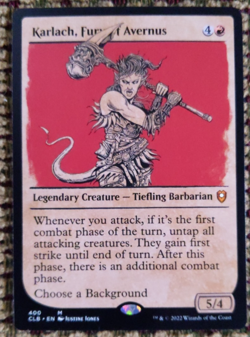Karlach, Fury of Avernus NM – MTG CLB #400 Showcase – Mythic Legendary Creature - Image 1