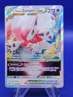 Hisuian ZOROARK VSTAR 147/196 Ultra Rare Lost Origin Pokemon Card NM - Image 1