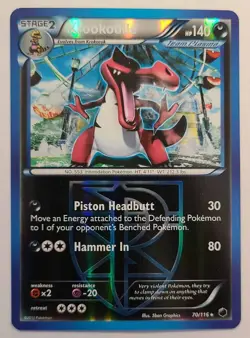 Pokemon KROOKODILE (Team Plasma) 70/116 Reverse Holo Rare Plasma Freeze 🍒 - Image 2