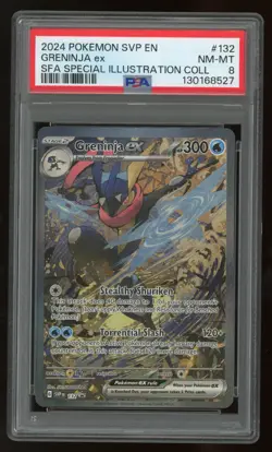 2024 POKEMON SVP SHROUDED FABLE 132 BLACK STAR PROMO GRENINJA EX -PSA 8 - Image 1