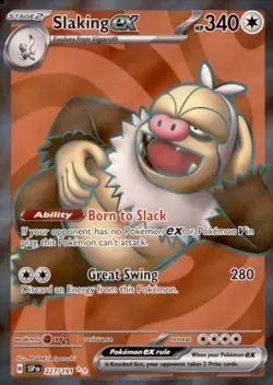 Pokemon TCG SV08: Surging Sparks - Slaking ex Full Art Double Rare FOIL #227/191 - Image 1