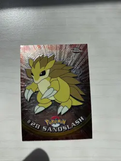 Sandslash #28 Pokemon 2000 Topps Chrome Foil TV Animation Edition - Image 1