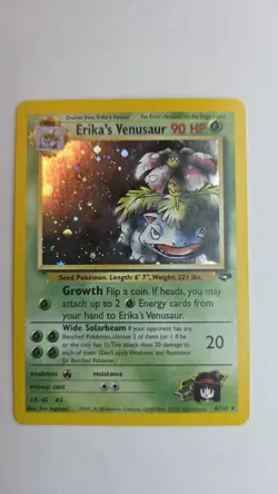 2000 Pokemon Gym Challenge Erika’s Venusaur 4/132 Holo Rare WOTC Unlimited LP - Image 1
