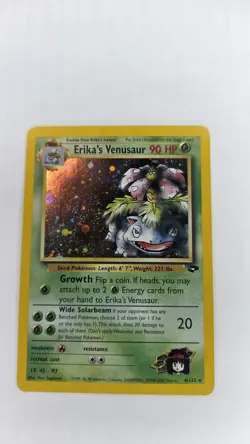 2000 Pokemon Gym Challenge Erika’s Venusaur 4/132 Holo Rare WOTC Unlimited LP - Image 2