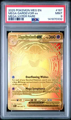 2025 POKEMON MEG EN-MEGA EVOLUTION MEGA HYPER RARE #187 MEGA GARDEVOIR EX PSA 9 - Image 1