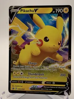 Pikachu V - SWSH061 - SWSH Black Star Promo Pokemon NM Sword And Shield - Image 1