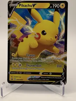 Pikachu V - SWSH061 - SWSH Black Star Promo Pokemon NM Sword And Shield - Image 2