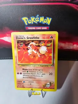 Pokemon TCG | Blaine's Growlithe - 62/132 | Gym Heroes 2000 | Vintage - Image 1