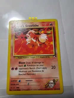 Pokemon TCG | Blaine's Growlithe - 62/132 | Gym Heroes 2000 | Vintage - Image 3