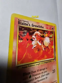 Pokemon TCG | Blaine's Growlithe - 62/132 | Gym Heroes 2000 | Vintage - Image 4