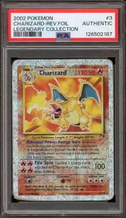 Pokemon Charizard Legendary Coll. Reverse Holo Rare #3 PSA AUTHENTIC - Image 1