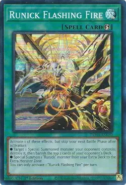1x Runick Flashing Fire - 1st Edition NM Eng YuGiOh - Tactical Masters - Image 1