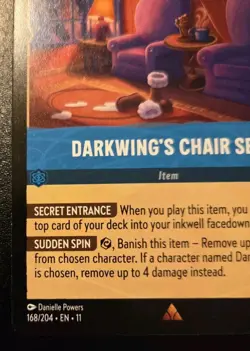 Darkwing's Chair Set 168/204 Rare Winterspell Disney Lorcana TCG - Image 4