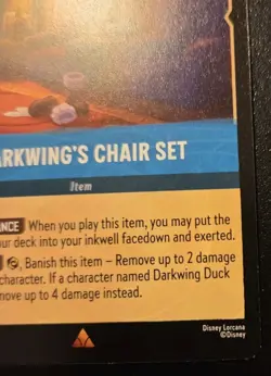 Darkwing's Chair Set 168/204 Rare Winterspell Disney Lorcana TCG - Image 5