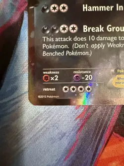 Tyranitar EX 42/98 XY - Ancient Origins Holo Moderate Play On Back Of Card - Image 5