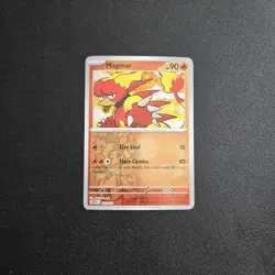 Pokemon TCG Scarlet & Violet 151 Magmar Reverse Holo Card 126/165 - Image 1