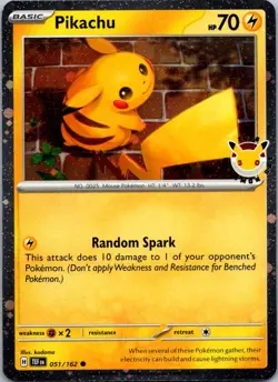 Pikachu (Pokemon Day 2026) Common Miscellaneous Cards & Products 051/162 NM - Image 1