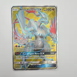 White Kyurem GX SM141 Promo Full Art Holo Basic 190 HP Dragon Pokemon Card - Image 1
