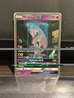 Pokemon Mewtwo GX Shining Legends 78/73 Shiny Holo Rare Full Art 190 HP Card - Image 1