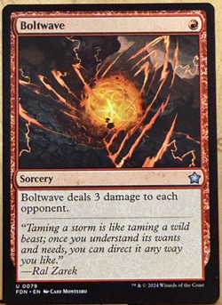 LIMITED EDITION Foundations MtG Boltwave Unplayed NM - Image 1