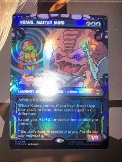 magic the gathering tmnt Krang, Master Mind Borderless Foil - Image 1