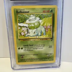 Bulbasaur (2000) Pokemon Base Set 2 67/130 CGC 6.5 EX / NM+ - Image 2