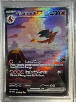 2023 Pokemon Charizard Ex #199 Special Illustration Rare Mew EN PSA MN-MT 8 - Image 3