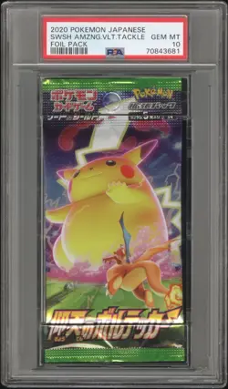 PSA 10 GEM MINT | 2020 Pokemon Japanese Sword & Shield Amazing Volt Tackle Foil - Image 1