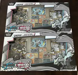 Pokemon Unova Heavy Hitters Premium Collection Costco Black Bolt White Flare 2x - Image 1