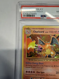 2016 XY Evolutions Charizard Holo PSA 8, #11/108, Pokemon, NM-MT - Image 3