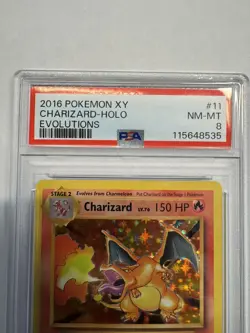 2016 XY Evolutions Charizard Holo PSA 8, #11/108, Pokemon, NM-MT - Image 5