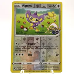 2022 Pokemon Go Set Reverse Holo Foil Aipom 56 /78 NM - Image 1