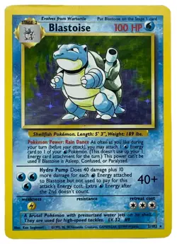 Pokemon TCG - Blastoise - 2/102 - Holo Rare - Base Set Unlimited [Moderate Play] - Image 1