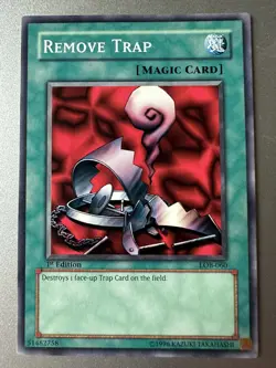 Yugioh! Remove Trap - LOB-060 - Common - 1st Edition LP, English - Image 1