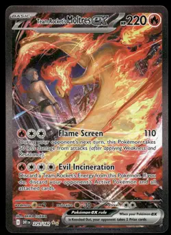 Pokemon Cards Team Rocket's Moltres ex 229/182 Destined Rivals - Image 1