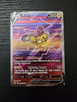 Pokemon TCG Raikou V Crown Zenith: Galarian Gallery Holo Ultra Rare Card GG41 - Image 1