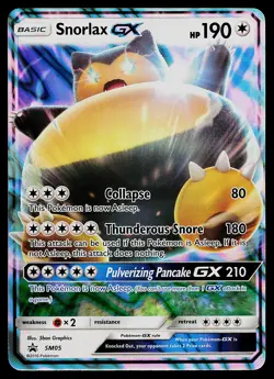 Pokemon Card - Snorlax GX Sun & Moon Promo SM05 Holo - Image 1