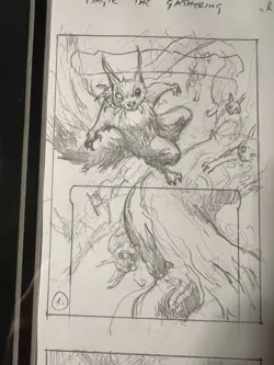 MTG Original Art Chatterfang, Squirrel General Rough Sketches by Milivoj Ceran - Image 4