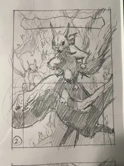 MTG Original Art Chatterfang, Squirrel General Rough Sketches by Milivoj Ceran - Image 5