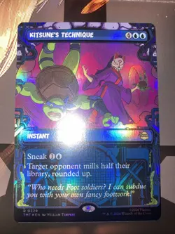 magic the gathering tmnt Kitsune’s Technique Borderless Foil - Image 1