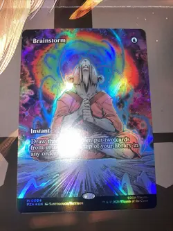 MTG Brainstorm - Foil - Borderless, NM-Mint, English Teenage Mutant Ninja Turtle - Image 1